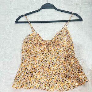 Floral Yellow Spaghetti Strap Cami